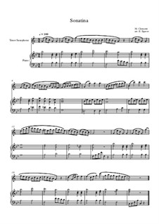 10 Easy Classical Pieces for Tenor Saxophone and Piano Vol.3: Sonatina (In C Major) by Edward MacDowell, Johann Strauss (Sohn), Johannes Brahms, Georg Friedrich Händel, Felix Mendelssohn-Bartholdy, Robert Schumann, Muzio Clementi, Giuseppe Verdi, Anton Rubinstein, Johan Halvorsen