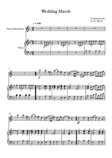 10 Easy Classical Pieces for Tenor Saxophone and Piano Vol.3: Wedding March by Edward MacDowell, Johann Strauss (Sohn), Johannes Brahms, Georg Friedrich Händel, Felix Mendelssohn-Bartholdy, Robert Schumann, Muzio Clementi, Giuseppe Verdi, Anton Rubinstein, Johan Halvorsen