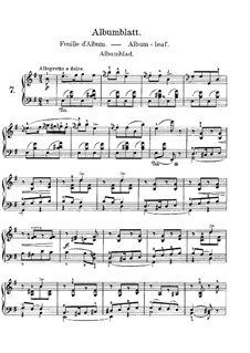 Lyric Pieces, Op.12: No.7 Album Leaf by Edvard Grieg