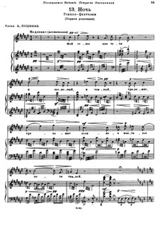 Night: Para voz e piano (primeira edição) by Modest Mussorgsky
