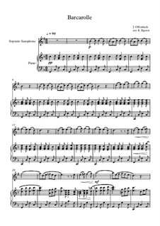 10 Easy Classical Pieces for Soprano Saxophone and Piano Vol.4: Barcarolle by Johann Sebastian Bach, Tomaso Albinoni, Joseph Haydn, Wolfgang Amadeus Mozart, Franz Schubert, Jacques Offenbach, Richard Wagner, Giacomo Puccini, folklore