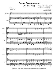 Easter Proclamation (The Risen Christ): Duet for alto saxophone by Georg Friedrich Händel, Ludwig van Beethoven, folklore