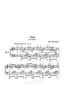 Etude No.11: Para Piano by Johann Friedrich Burgmüller