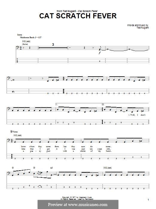 Cat Scratch Fever: para baixo com guia by Ted Nugent
