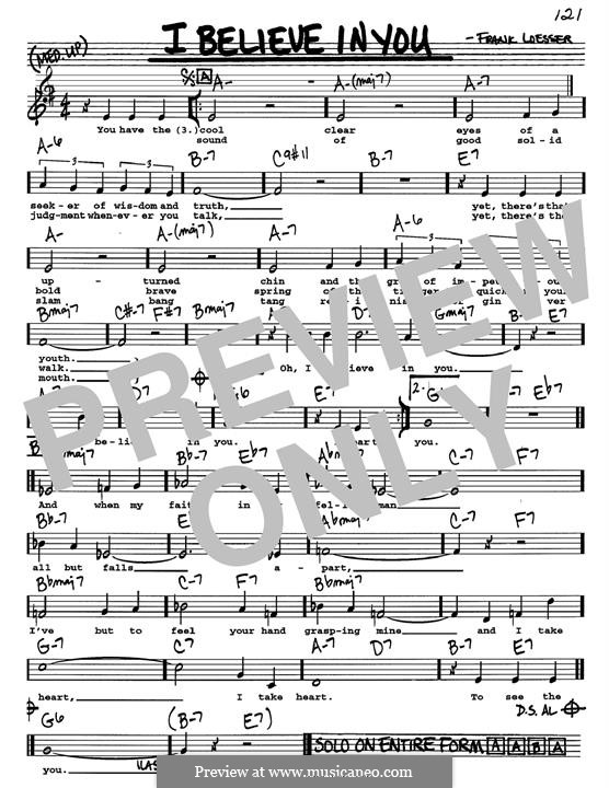 I Believe in You: melodia by Frank Loesser