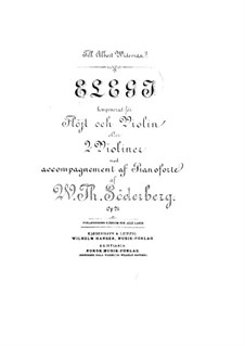 Elegy for Flute, Violin (or Two Violins) and Piano, Op.21: Partitura completa by Wilhelm Theodor Søderberg