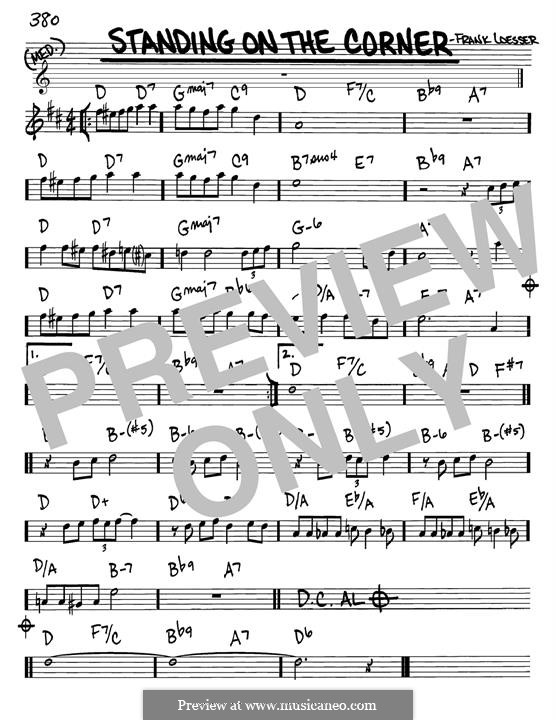 Standing on the Corner (The Four Lads): melodia by Frank Loesser