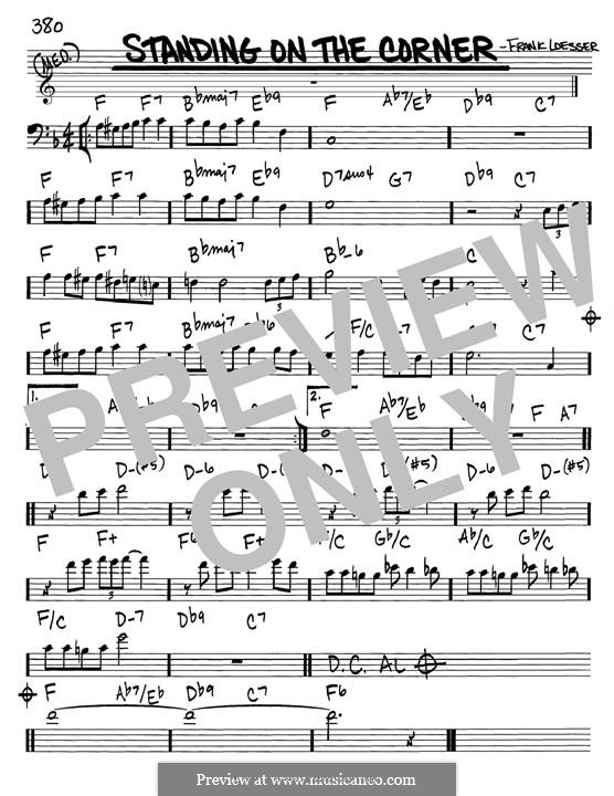 Standing on the Corner (The Four Lads): melodia by Frank Loesser
