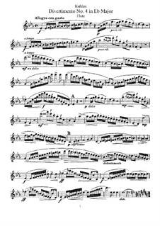 Six Divertissements for Flute and Piano ad libitum, Op.68: Divertissement No.4 – solo part by Friedrich Kuhlau