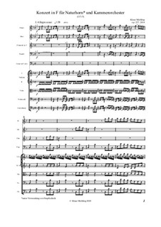 Konzert in F für Naturhorn und Kammerorchester, Op.227: Konzert in F für Naturhorn und Kammerorchester by Klaus Miehling