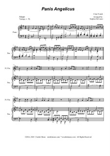 Panis Angelicus (O Lord Most Holy): For Flute or Violin solo - piano accompaniment by César Franck