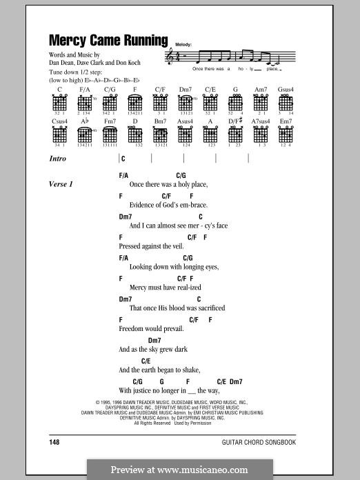 Mercy Came Running (Phillips, Craig & Dean): Para Guitarra by Dave Clark, Don Koch, Dan Dean