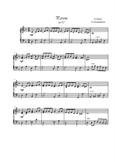 Pavane, Op.50: tema para piano by Gabriel Fauré