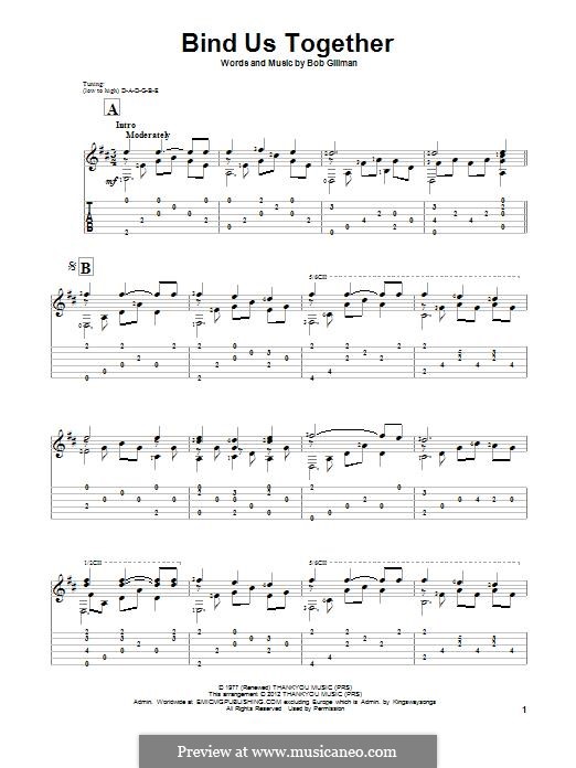 Bind Us Together: Para guitarra com guia by Bob Gillman