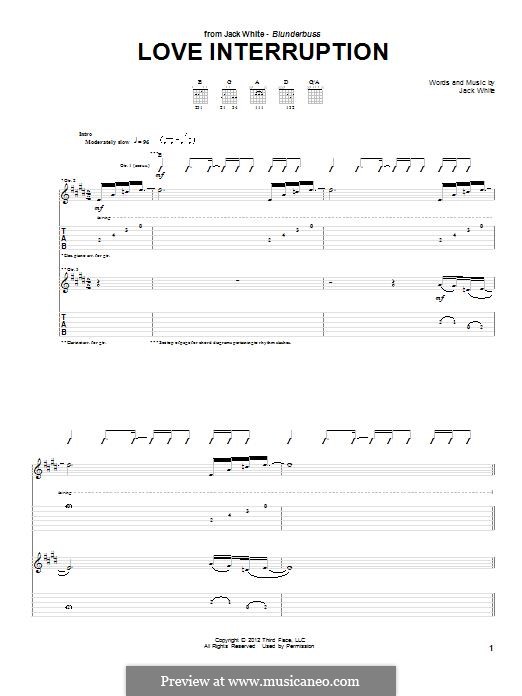 Love Interruption: Para guitarra com guia by Jack White