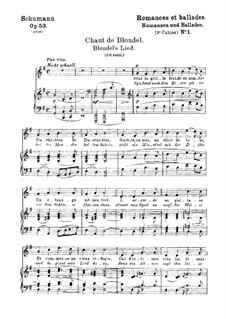 Romances and Ballades, Op.53: No.1 Blondel's Lied (Blondel's Song) by Robert Schumann