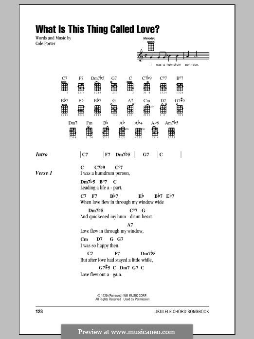 What Is This Thing Called Love?: para ukulele by Cole Porter