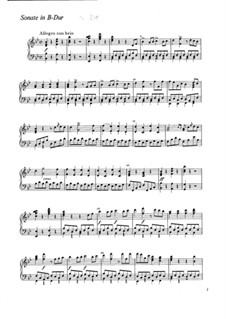 Sonata for Piano in B Flat Major, WWV 21: Movement I Allegro con brio by Richard Wagner