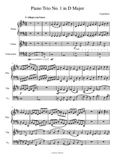 Piano Trio No.1 in D Major, CC021: Piano Trio No.1 in D Major by E.S. Capeditiea