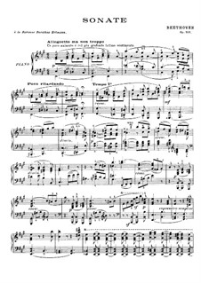 Sonata for Piano No.28, Op.101: For a single performer by Ludwig van Beethoven