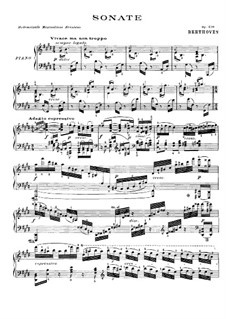 Sonata for Piano No.30, Op.109: For a single performer by Ludwig van Beethoven