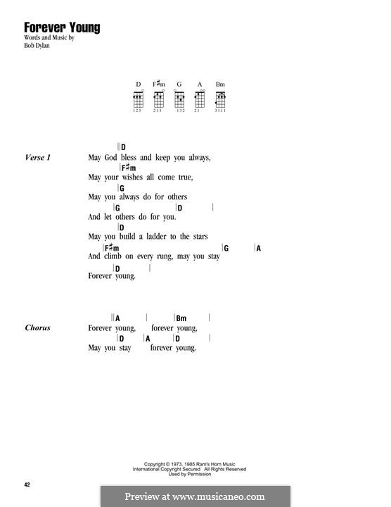 Forever Young I: para ukulele by Bob Dylan