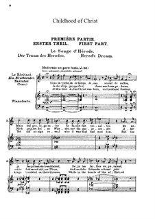 L'enfance du Christ (The Childhood of Christ), H.130 Op.25: Partitura Piano-vocal by Hector Berlioz