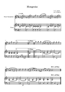 10 Easy Classical Pieces for Tenor Saxophone and Piano Vol.5: Hongroise by Wolfgang Amadeus Mozart, Franz Schubert, Antonín Dvořák, Georges Bizet, Georg Friedrich Händel, Giuseppe Verdi, Pyotr Tchaikovsky, Émile Waldteufel, Adolphe Adam, Sebastián Yradier