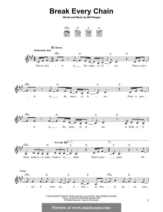 Break Every Chain por W. Reagan Partituras on músicaNeo
