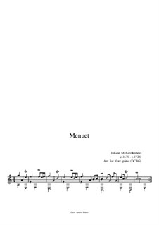 Suite: Menuet by Johann Michael Kühnel