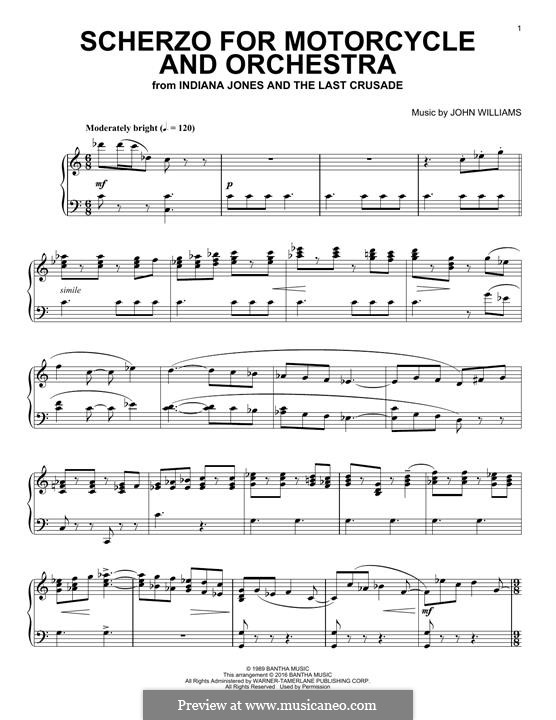 Scherzo for Motorcycle and Orchestra: Para Piano by John Williams