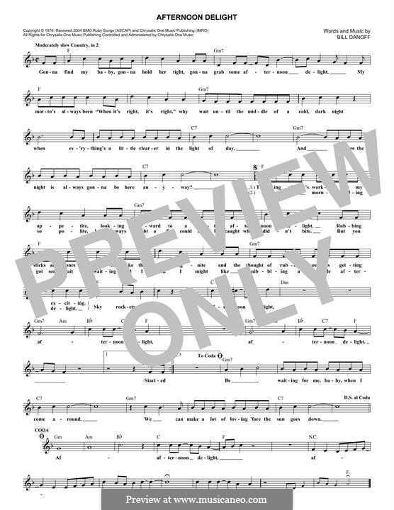 Afternoon Delight (Starland Vocal Band) por B. Danoff em músicaNeo