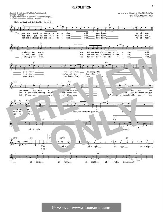 Revolution (The Beatles): para teclado by John Lennon, Paul McCartney