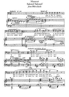 Hérodiade: Salomé! Salomé, for Voice and Piano by Jules Massenet