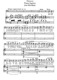 Hérodiade: Vision fugitive, for Voice and Piano by Jules Massenet