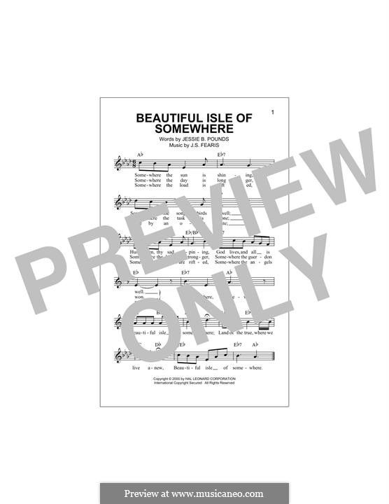 Beautiful Isle of Somewhere: para teclado by John Sylvester Fearis