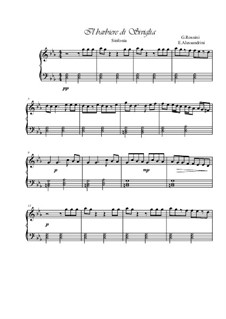 Overture: For piano (thema) by Gioacchino Rossini