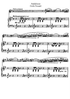 Twenty-Five Pieces, Op.20: No.8 Andalouse, for flute and piano by Emile Pessard