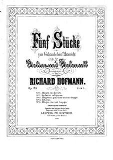 Five Pieces for Violin and Cello, Op.83: parte do violino by Richard Hofmann