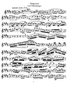 Rhapsody for Flute and Piano: Parte de Solo by Josef Gabriel Rheinberger