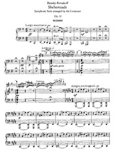 Complete set: Movements I-II, for piano four hands by Nikolai Rimsky-Korsakov
