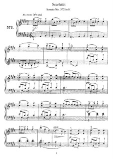 Sonata No.372 in E Major, K.496 L.372 P.332: Para Piano by Domenico Scarlatti