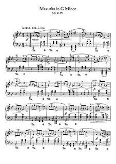 Mazurkas, Op.24: No.1 em G menor by Frédéric Chopin