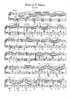 Waltz in E Minor, B.56 KK IV1/15: Para Piano by Frédéric Chopin