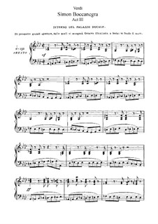 Simon Boccanegra: ato III, para solista,coral e piano by Giuseppe Verdi