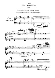 Simon Boccanegra: ato I, para solistas, coral e piano by Giuseppe Verdi