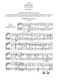 Don Carlos: ato II, para solista,coral e piano by Giuseppe Verdi