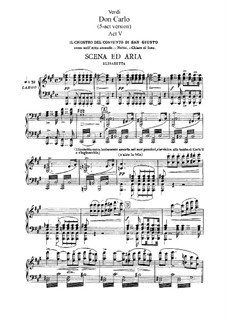 Don Carlos: Acto V, para solistas, coro e piano by Giuseppe Verdi