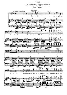 Ernani: We shall See, You Bold Old Man. Arrangement for voice and piano by Giuseppe Verdi