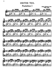 Prelude and Fugue No.1 in C Major, BWV 846: para piano (Edição por Kreuz) by Johann Sebastian Bach